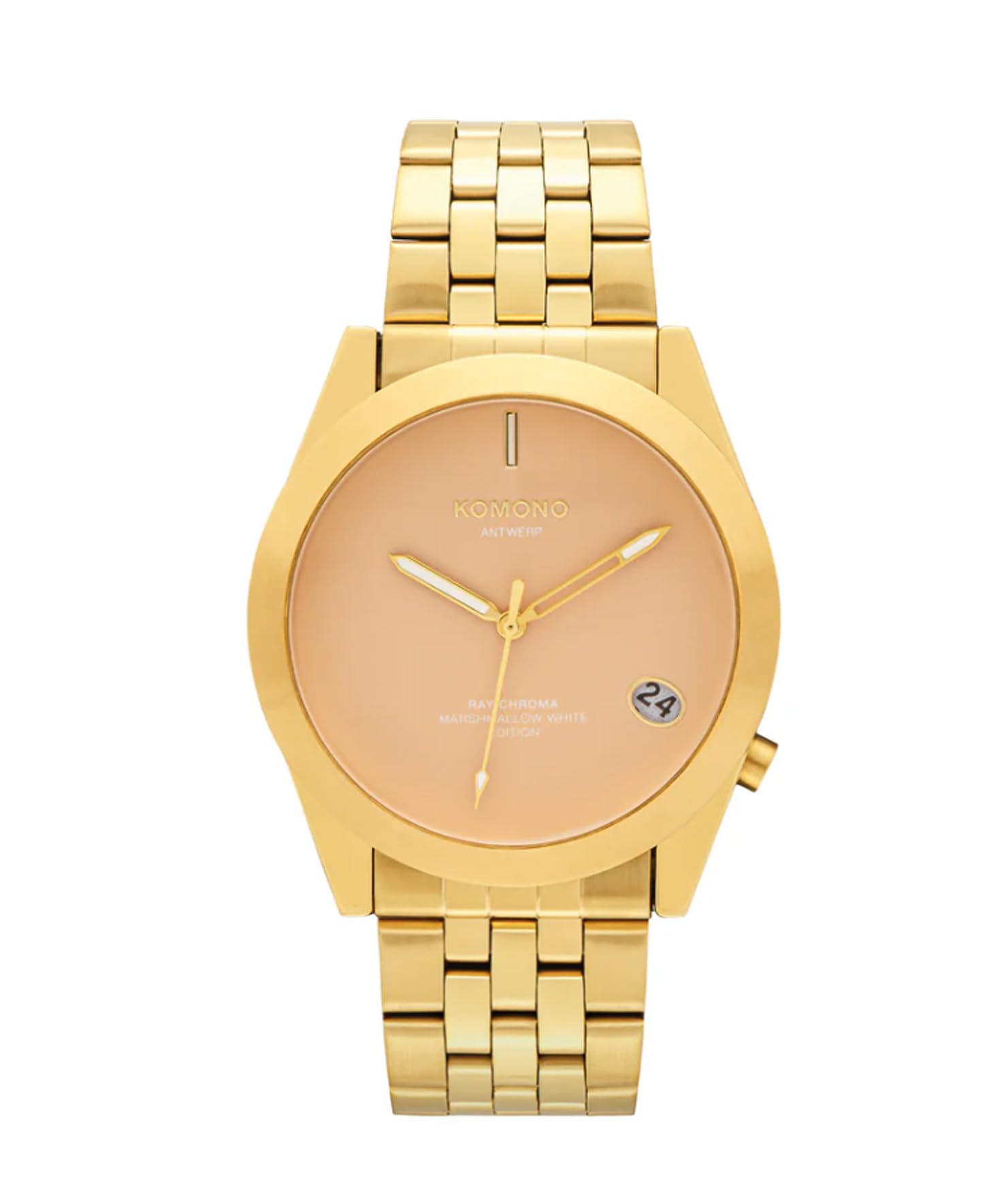 

Authorized Dealer Komono Watch RAY Chroma Estate Gold Marshmallow Date [KOMONO] Men s KOM-W4422