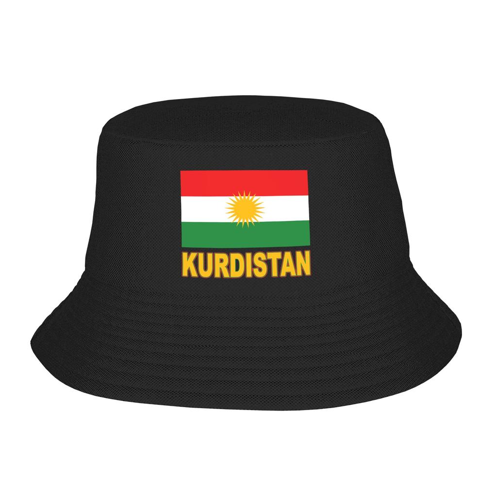 Chapeau de plage Drapeau du Kurdistan Unisexe Femmes Unisexe Fier Kurde Été Pêcheur Chapeau Unisexe