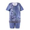 IHUASU Women's Fashion Casual Short Sleeve  O-Neck Pants Suits