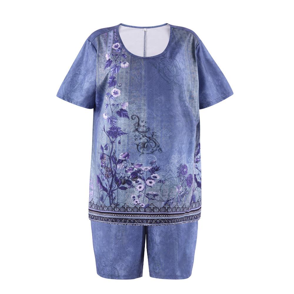 IHUASU Women's Fashion Casual Short Sleeve O-Neck Pants Suits