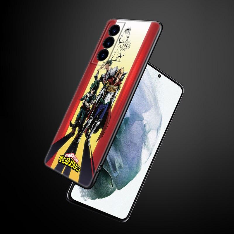 My Hero Academia Phone Case For Samsung Galaxy S22 Pro S21 S20 Ultra FE S10 Lite 5G S10E S9 S8 Plus Soft TPU Black Cover