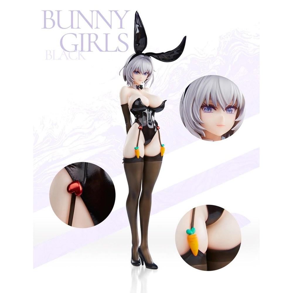 QINGCANG Bunny Girls Black Rabbit 1/6 Scale PVC ABS Painted Complete Figure
