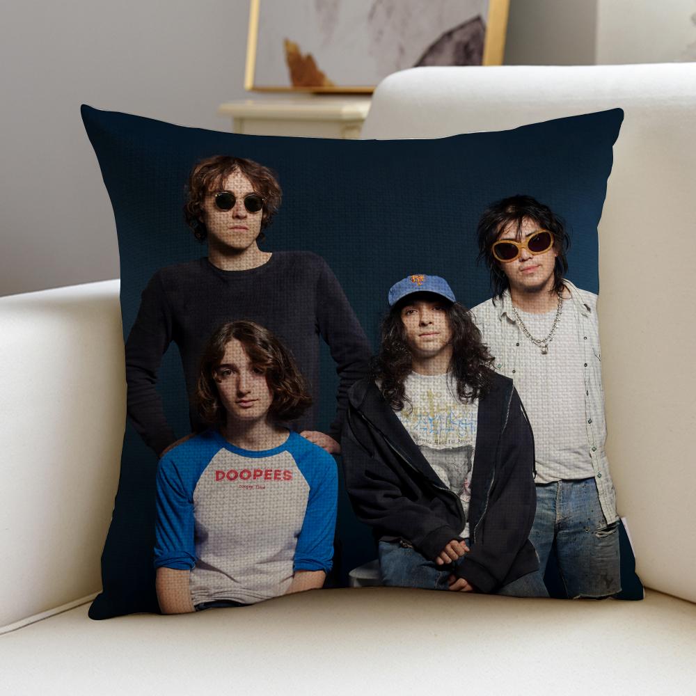 Rock GGeeseS Cushion Cover Breathable and skinfriendly linen pillowcase square removable and washable cushion