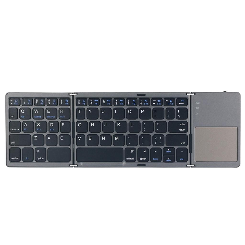 Three-system compatible with touchpad keyboard ultra-thin three-fold portable home office keyboard
