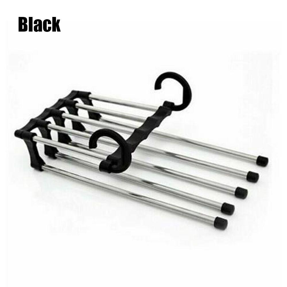 

Складна полиця Шафа 5 в 1 Чарівна вішалка для одягу Штани Зберігання краваток Шафа для зберігання штанів Органайзер чорний