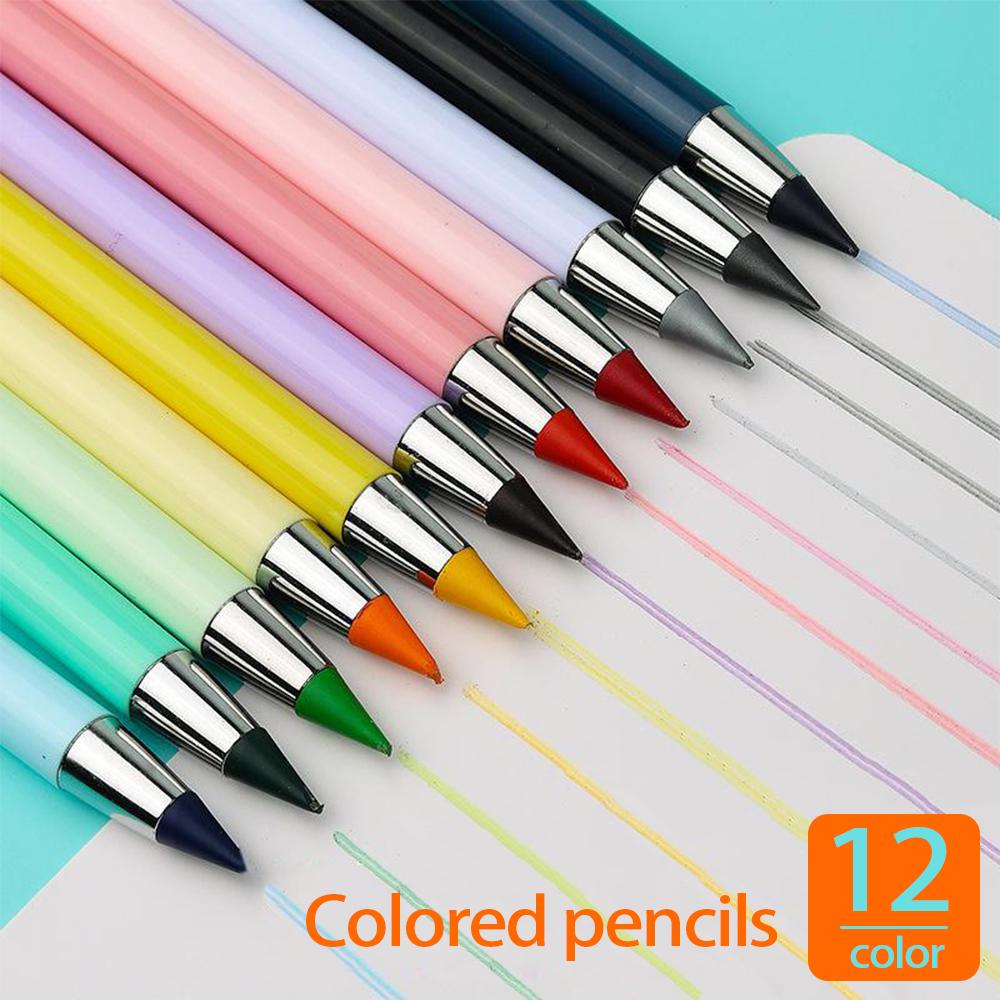 Macaron Colored Pencil No Sharpen Unbreakable Writing Drawing Pencil for Students Kids School Supplies