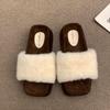 Mode Pelz Leopard Damen Hausschuhe Flats Mode Baumwollschuhe Designer Winter Gemütliche Stiefel Frau 2025 Lässig Kleid Zapatillas De Mujer