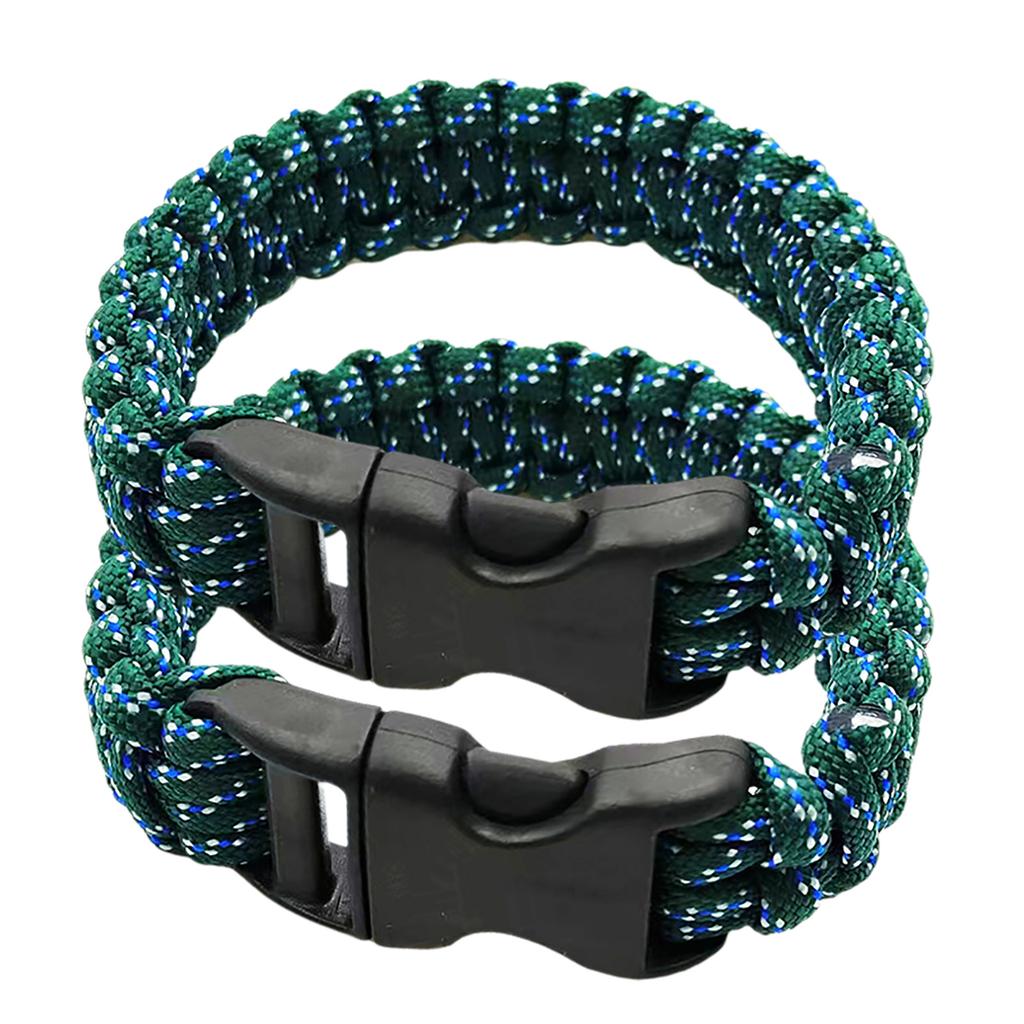 2 Stück Outdoor Taktische Paracord Armbänder Armband Überlebensschnur Seil Geflochtene Armbänder für Camping und Notfälle