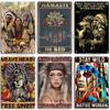 Artisian Native Girl Metal Sign Native American Tin Poster INDIAN Decorative Plate Wall Decor Garage Bar Pub Club Hotel Cafe