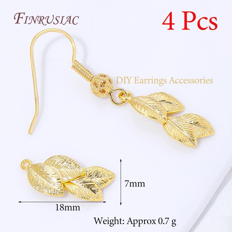 18K Gold Plated Brass Flower & Leaf Pendants For Jewelry,Charms For Earrings Making Accessories,DIY Jewelry Necklaces Findings