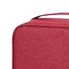 Data Cable Storage Bag Separate Storage Oxford Cloth Travel Electronics Bag for Cables Chargers Hard Drive Wine Red