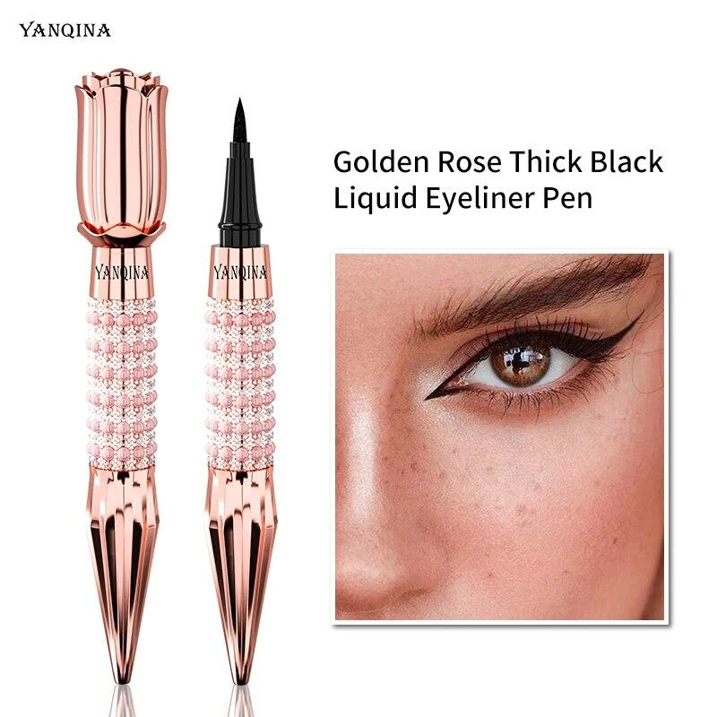 

Precision Liquid Eyeliner Pen - Long-lasting, Waterproof, Transfer-proof, Quick-Dry Black Eyeliner with Sparkling Design Normal