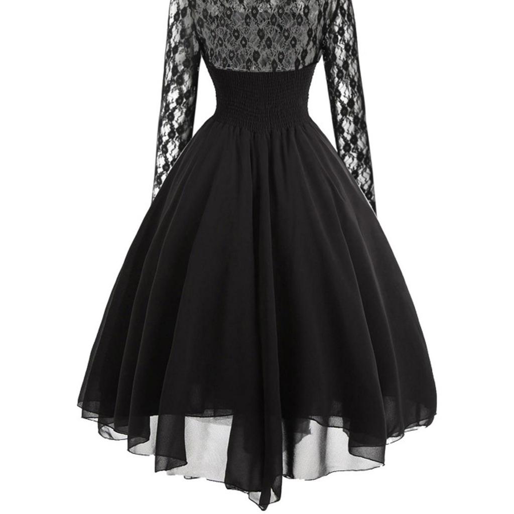 Women's Fashion Cool  Party Lace Casual Embroidery Bandage Elegant Dress