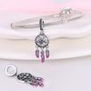 S925 Silver Moon Dreamcatcher Pendant Handmade Bead Bracelet Necklace DIY Craft Kit