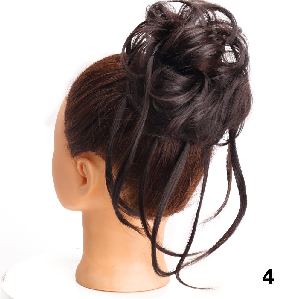 Synthetic Wrap Curly Ponytail Bun Chignon Messy Curly Hair Elastic False Hair Pieces for Women KTB