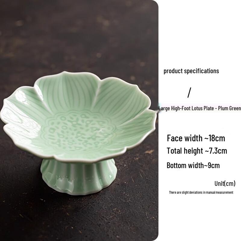

Chinese Style Ceramic Pedestal Dessert Plate