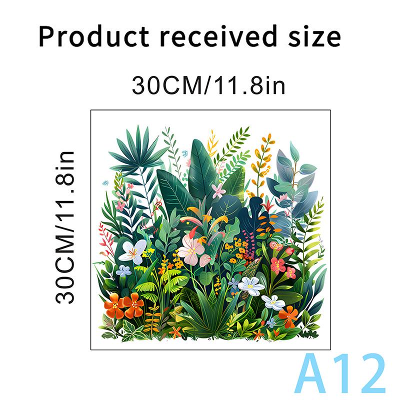 

Green Plant Leaves Toilet Sticker Wc Self Adhesive Mural Stickers Bathroom Wall Sticker Home Decoration Decals KTY