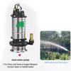 Pompe d'évacuation et d'irrigation 220V, auto-amorçante, pour eaux usées, pompe submersible en acier inoxydable pour l'agriculture et le jardinage