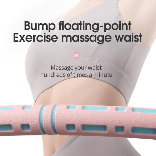 6-Section Self-Adjusting Weighted Fitness Hula Hoop, Exercise Hoop, Flexible and Adjustable