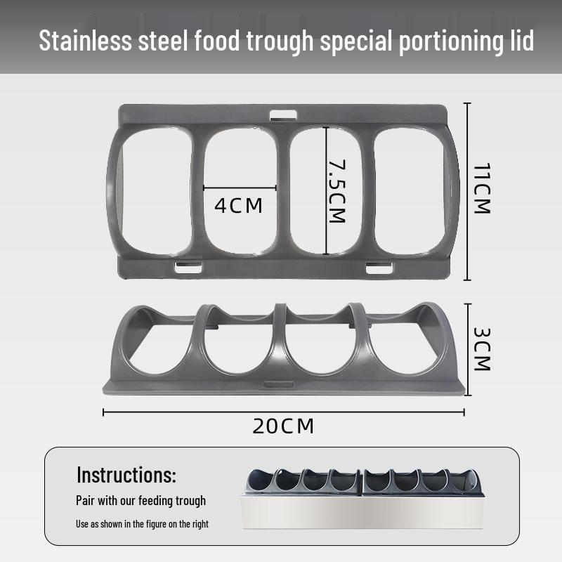Stainless Steel Double-Sided Anti-Spill Chicken Feeder Trough with Deepened Design for Cages