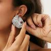 Ingemark Fashion Vintage Irregular Pleated Stud Earrings Simple Elegant Gold Color Piercing Earrings Banquet Wedding Jewelry