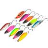 43Pcs Metal Spoon Fishing Baits Sequined Fishing Spoon Lure for Bass Trout Single Hook Wobbler Casting Spinner Baits