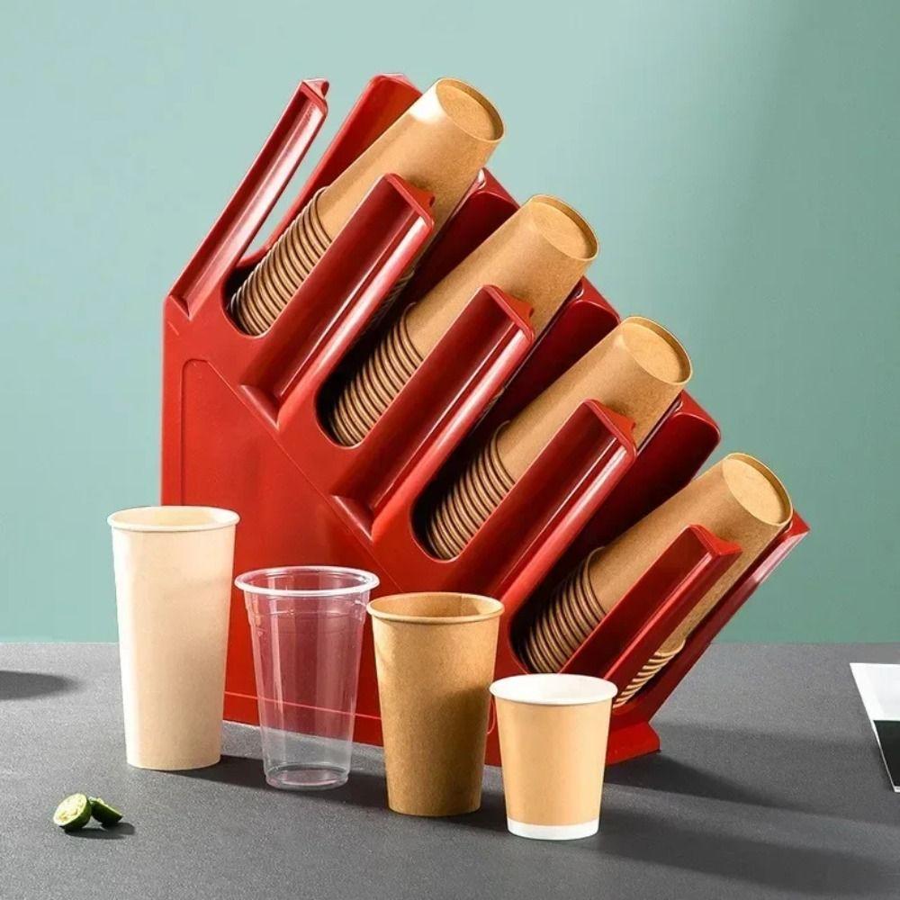Bevel Plastic Cup Holder Stand Plastic Storage Rack Disposable Cup Holder  Kitchen