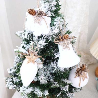 1Pcs White Bell Snowflake Christmas Tree Hanging Christmas Decorations Christmas Balls Ornament Gift Balls