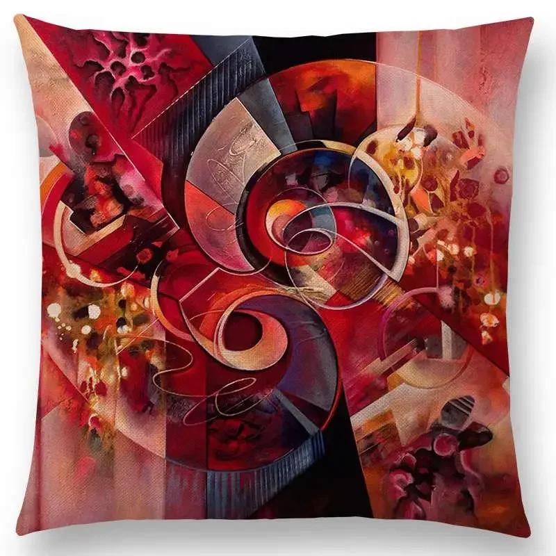 Neue Malerei im abstrakten Stil Skulptur Mysteriöses Muster Kissenbezug Sofa Zierkissenbezug