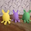 Articulated Bunny Egg Figurine Easter Decoration Movable Leg Joint Egg Statue Home Office Desktop Ornament And Gift