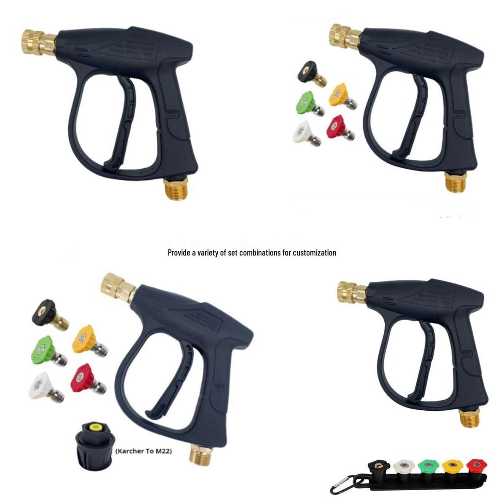 Popular Short High-Pressure Water Gun for Car Wash - Aluminum, Lightweight, 1/4 Quick Connect