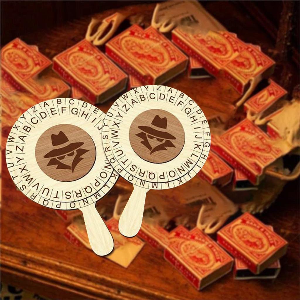 Creative Detective Spys Decoding Wheel Escape Room Decryption Wheel Festival Party Game Props