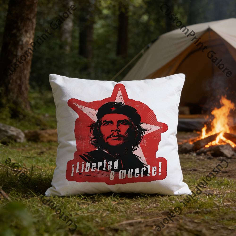 CChe GGuevara Karl Marx HD Print Square Pillow Cover Polyester Lightweight Customizable for Home Office Sofa Decor