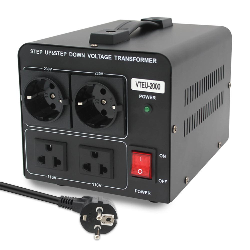 1500W/2000W Step Up & Step Down Voltage Transformer Small Household Power Supply Adapter Portable Voltage Converter