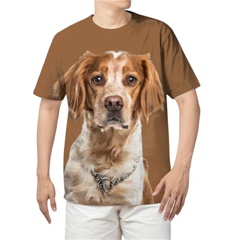 Summer Animal Dog 3D Print T-shirt Summer Men O-Neck Short Sleeve T Shirts