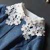 Lace Novelty Fake Collar for Women Shirt Front Ties Detachable Collar Stand Dress Sweater Girls False Collar