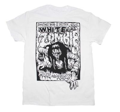 White Zombie Alive And Deadly Tour Cotton White Unisex All Size T-shirt