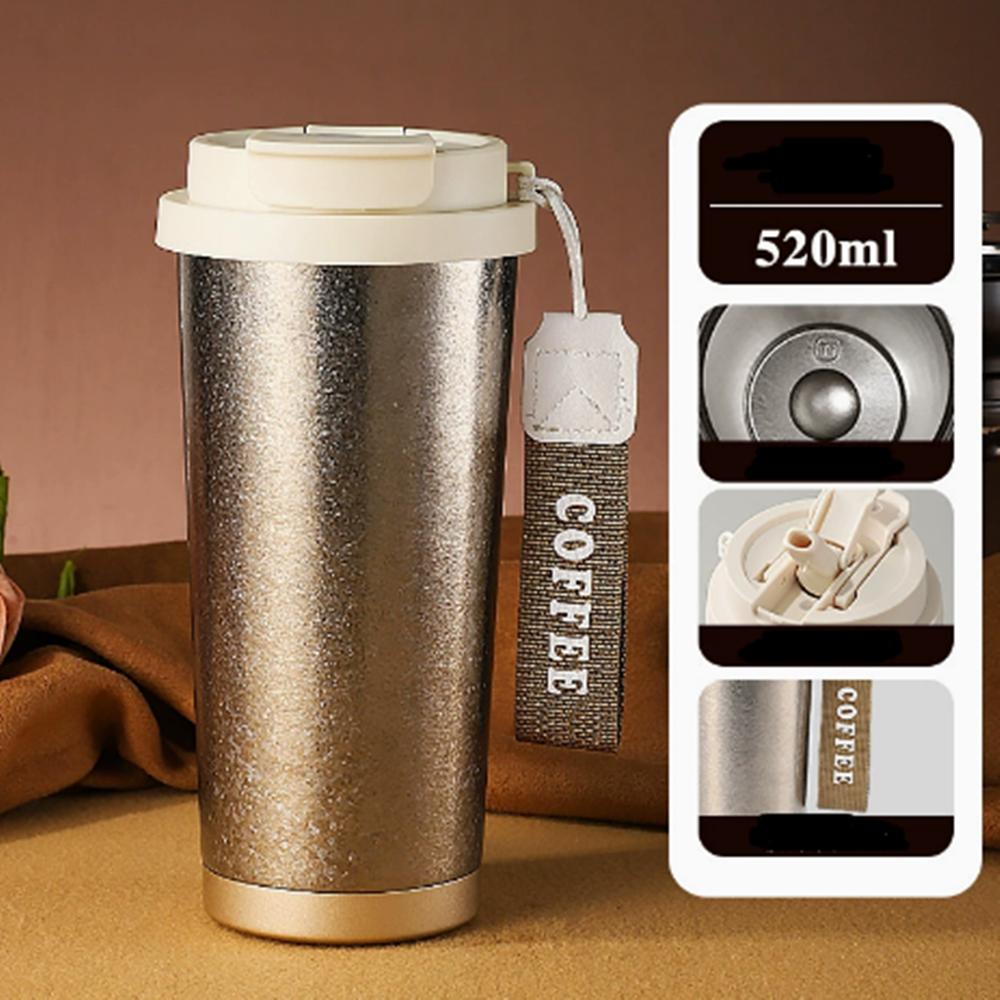 Titanium Insulated Thermal Mug Coffee Cup Travel Tumbler Vaccum Keep Drinks Cold Hot Portable Leakproof For Outdoor Office Car