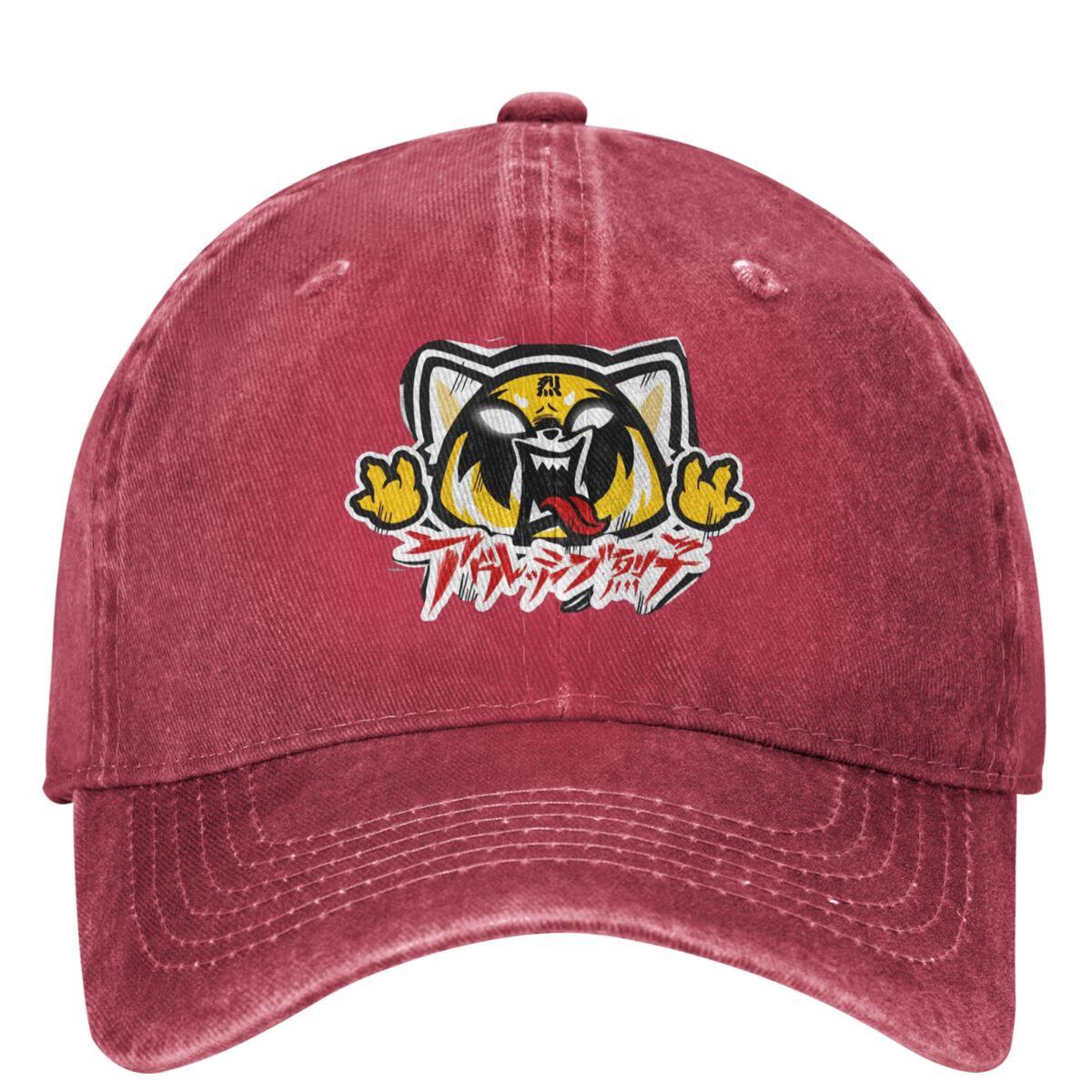 

Aggretsuko Denim Baseball Cap Outdoor Sports Trucker Dad Hat Summer Couple Women Stylish Design Snapback Cap One Size