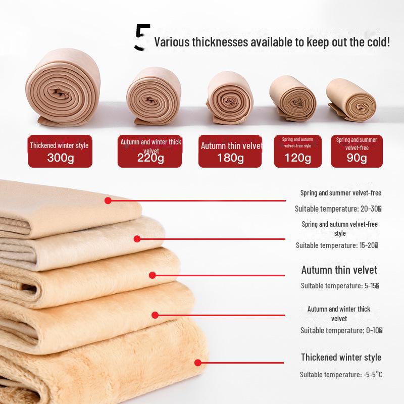 Women's Nude Pantyhose Plus Velvet Thick & Thin Leggings for Autumn/Winter
