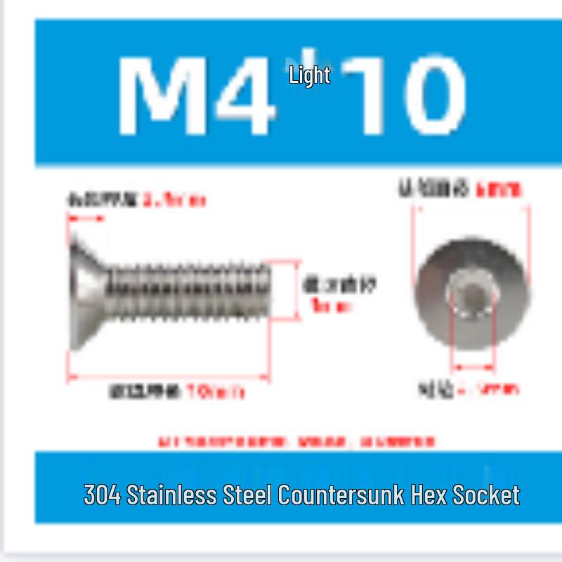 304 Stainless Steel Flat Head Hex Socket Screw