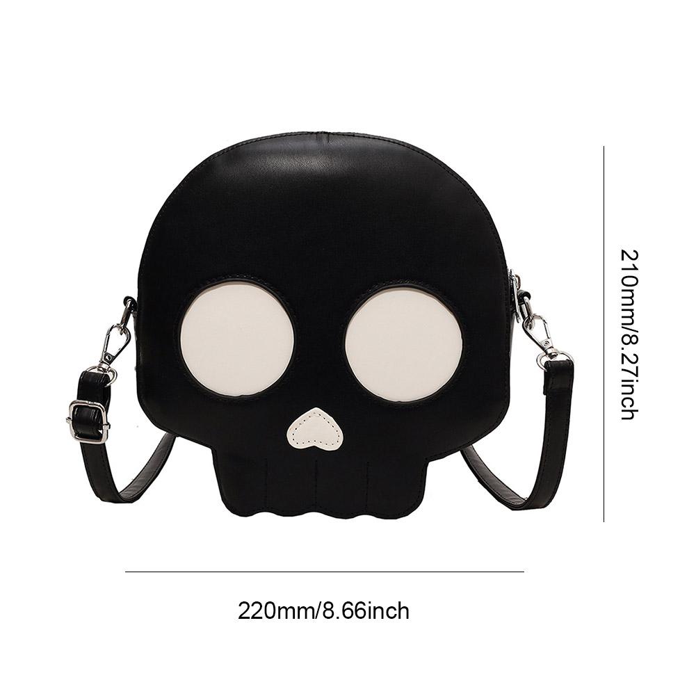 Women Coffin Satchel Purse Gothic Shoulder Bag PU Leather Skull Shape Cellphone Pouch Y2K Crossbody Bags Halloween Versatile Bag