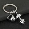 Trendy Workout Inspired Keychain Zinc Alloy Dumbbell Charm For Active Individuals Unique Fitness Gift Choice