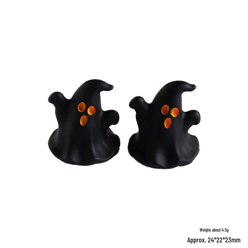 Halloween Resin Mini Ghost, Pumpkin & Black Cat DIY Ornaments