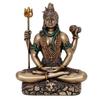 Decorative Shiva Idol, Bhole Nath, Mahadev Statue, Gold, 9 Inches, 1 Piece