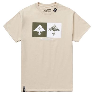 Lifted Research Group LRG Heren Double Up Tree Sand T-shirt NWT Klein