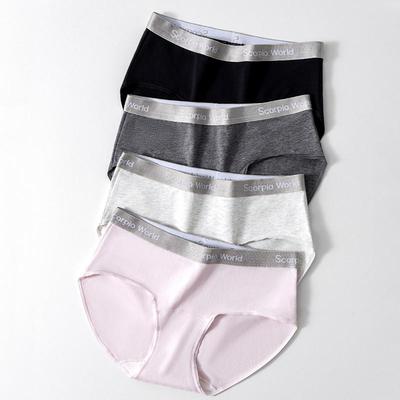 3Pcs/Set Women's Cotton Panties Breathable Underwear Girls Briefs Soft Panty Sexy Mid Waist Underpants Female Lingerie M-2XL