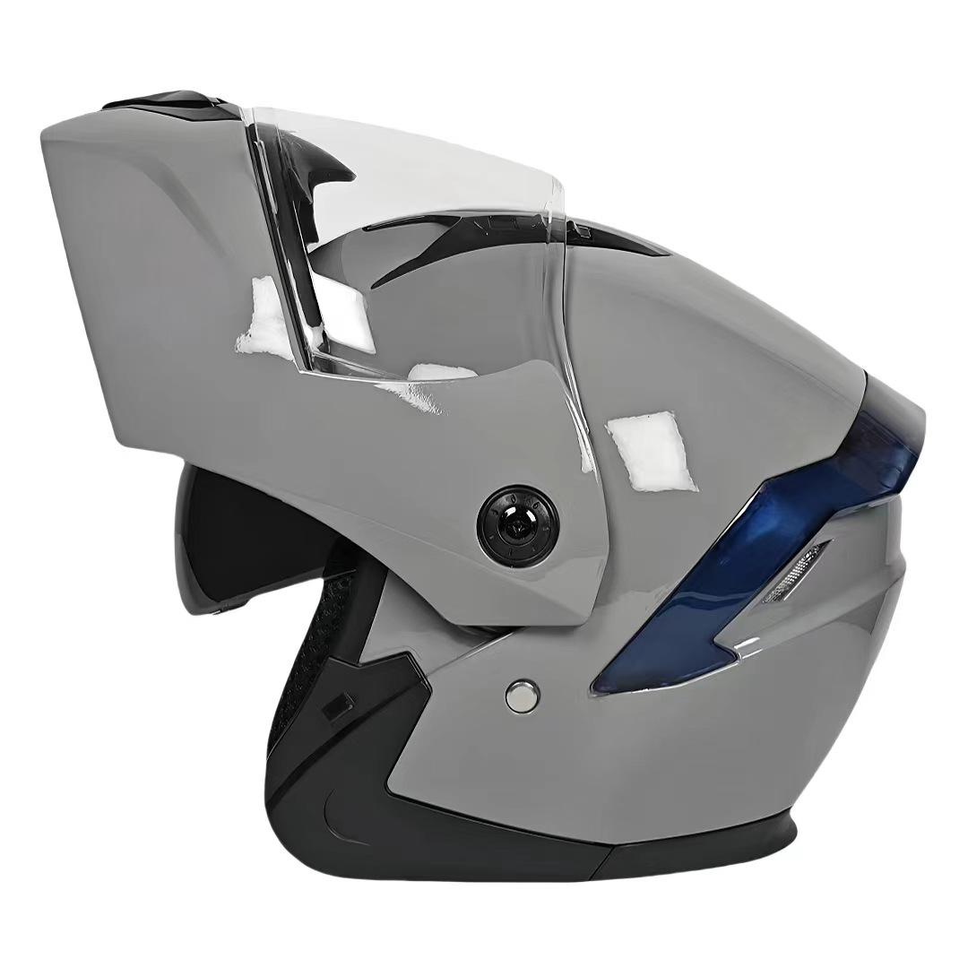 

3C Certified Open Face Helmet with Double Visor for Electric Scooter, Motorcycle, and Full Face Riding Universal (Head Circumference 54-60 cm)