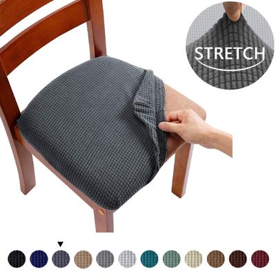 Stretch Ζακάρ Καλύμματα καθισμάτων καρέκλας τραπεζαρίας Αφαιρούμενα που πλένονται με ελαστική επένδυση Μαξιλάρι τραπεζαρίας