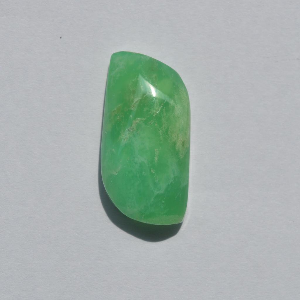 Natural Chrysoprase Gemstone Cabochon 22 Carats Size 26x13 MM Fancy Shape, Jewelry Making Craft Supply